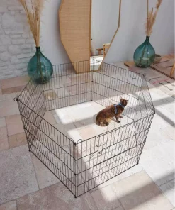 حصار بزرگ 6تکه سگ مشکی زیبا 75x69cm برند Pet Pretty کد 1753793471