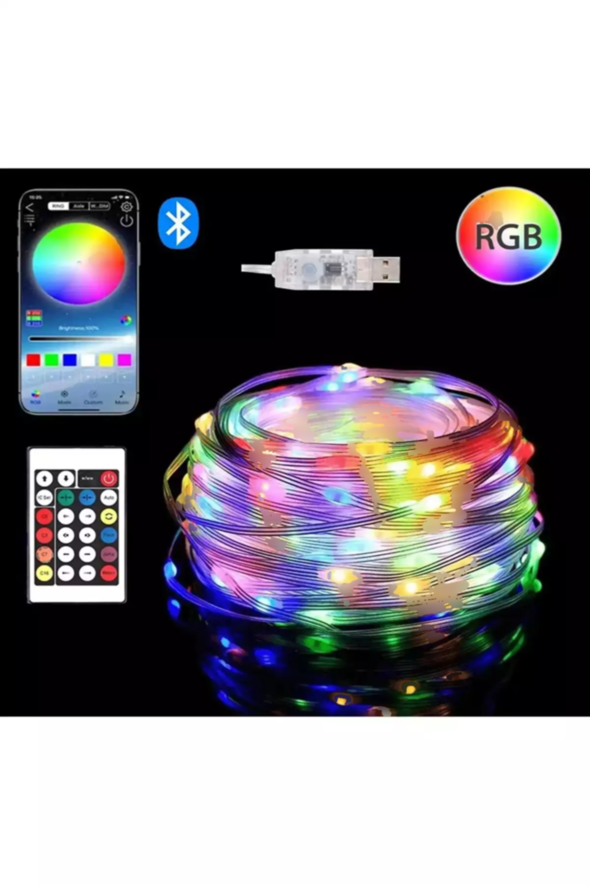 led کنترل دار نوار 100 پشت تلویزیون حساس به صدا اسمارت برند ALSHOP کد 1753587670