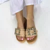 دمپایی سگک دار حصیری سنگی زنانه برند inizio کد 1753716668