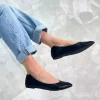 کفش عروسکی چرم اصل مشکی برند inizio کد 1753713663