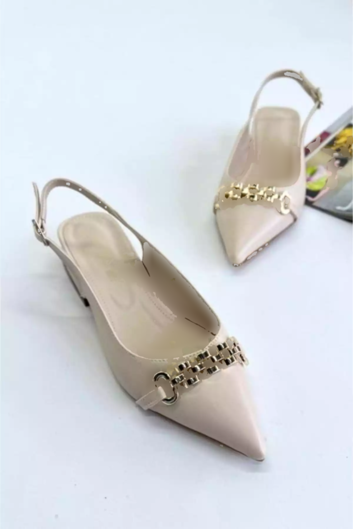 کفش عروسکی سگک دار کرمی برند inizio کد 1753715475