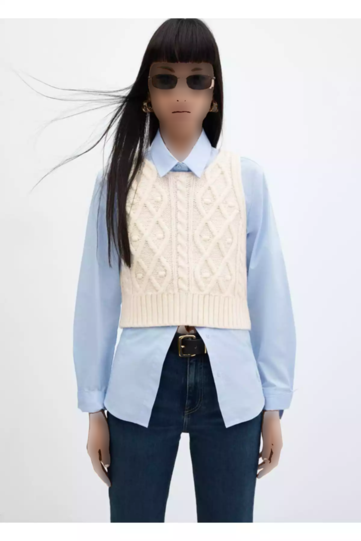 جلیقه بافتنی طرحدار برند MANGO کد 1753003924