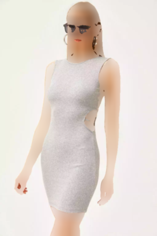 پیراهن کوتاه لایکرا طرح‎دار طوسی زنانه برند Olalook کد 1753468927