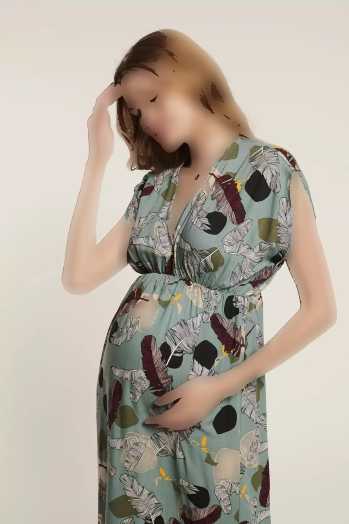 پیراهن طرحدار نفتی جیکوب بارداری برند Lyn Mama کد 1753850526