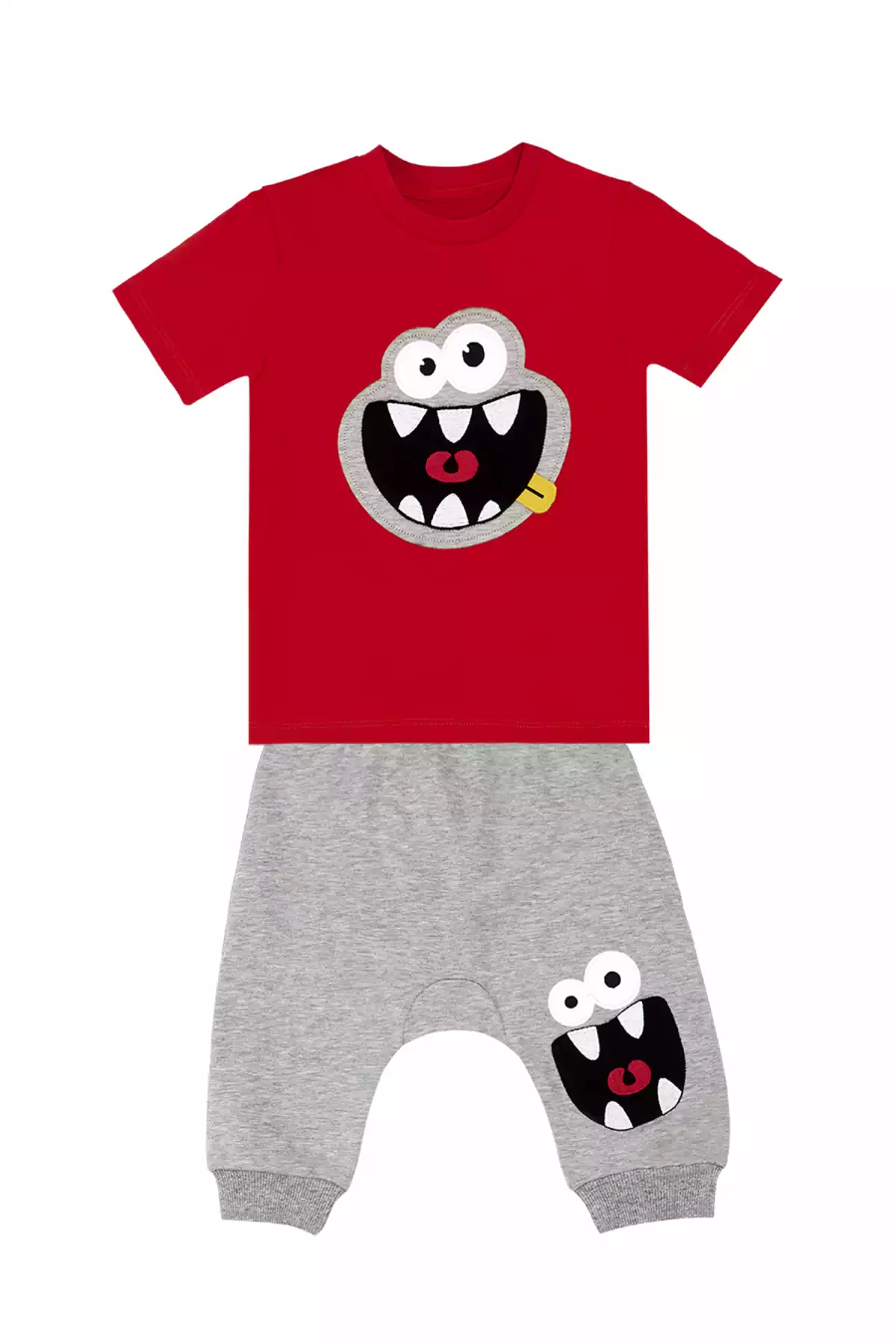 ست شلوارک تیشرت کشی پسرانه خنده برند Denokids کد 1753833071