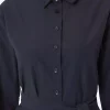 پیراهن دکمه دار پوپلین سرمه ای رفکا برند Refka کد 1753721473