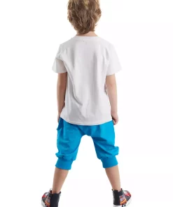 ست شلوارک تیشرت کشی تابستانی پسرانه کامیون هیولا برند Denokids کد 1753833063