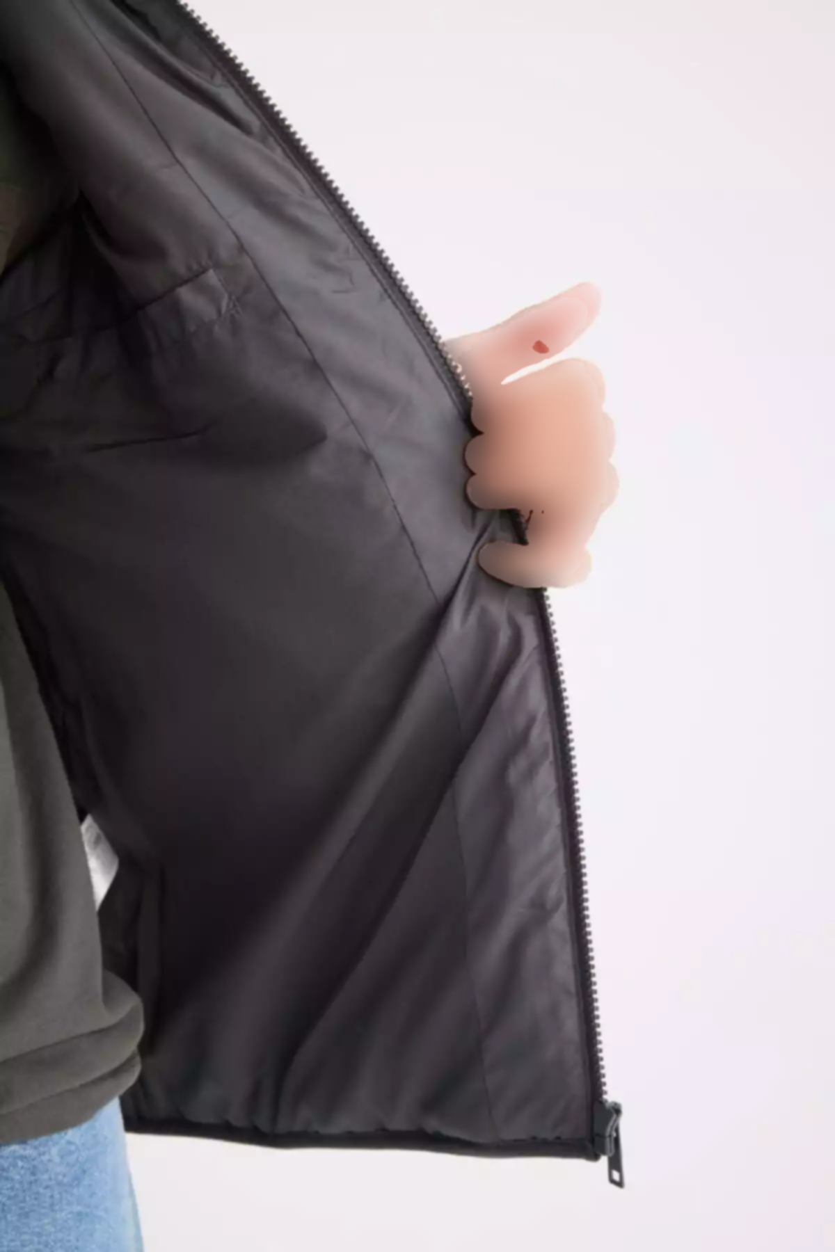 جلیقه متناسب پفدار یقه ایستاده زیپدار برند Defacto کد 1753320072