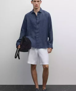 پیراهن متناسب کتان برند Massimo Dutti کد 1751488328