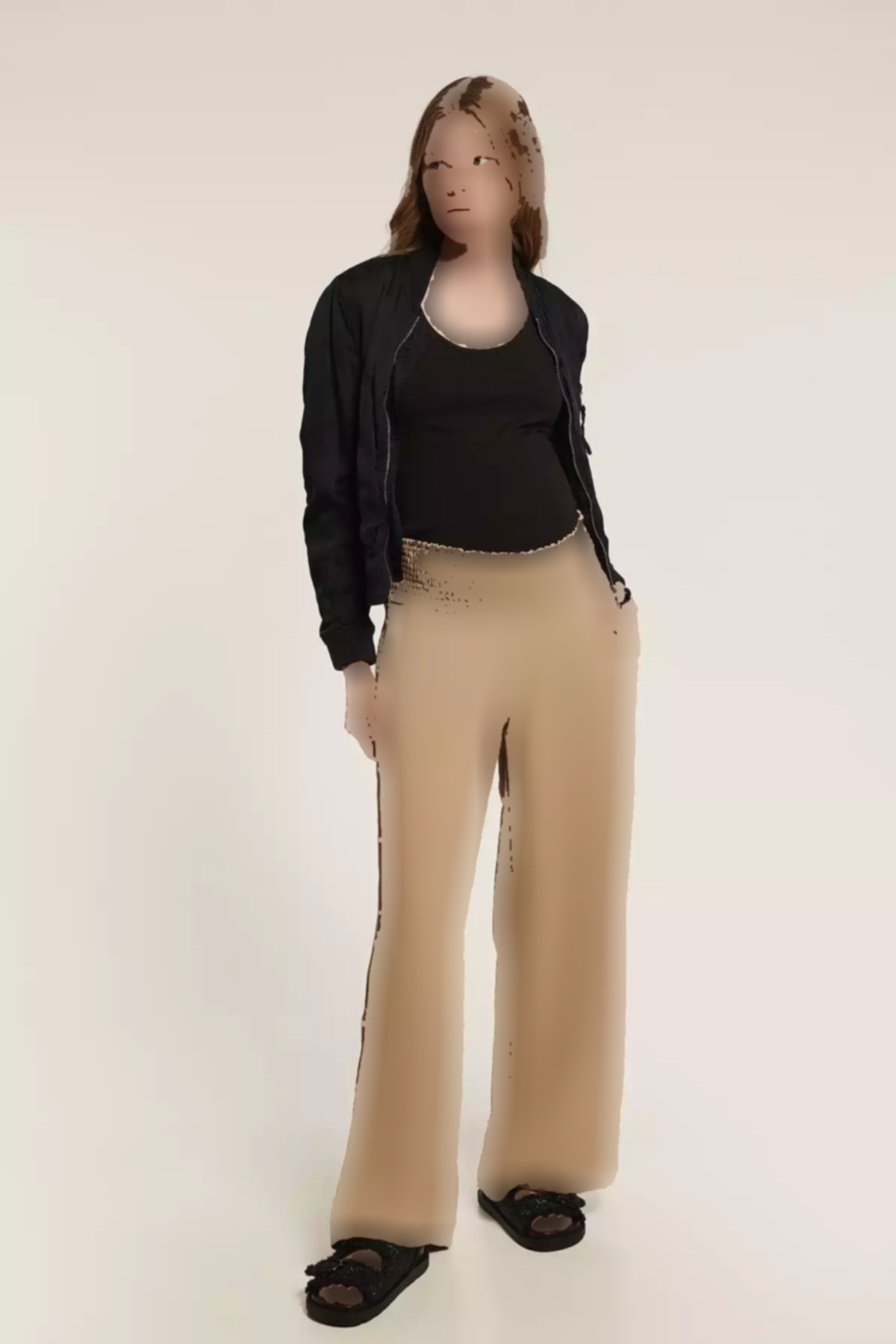 بژ شلوار بارداری کلاغ سیاه برند Lyn Mama کد 1753850472