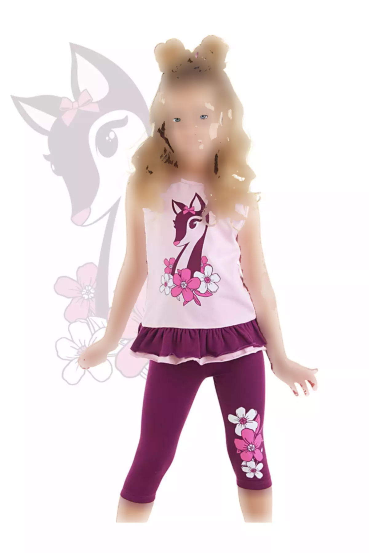 ست تایت تونیک تیشرت بدون آستین تابستانی چیندار دخترانه برند Denokids کد 1753823468