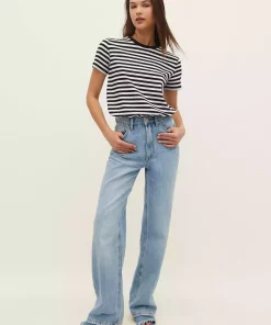 تیشرت آستین کوتاه راهراه برند Stradivarius کد 1753357406