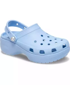 دمپایی کلاسیک مروارید پلتفرم آبی زنانه برند Crocs کد 1753479063