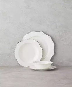 سرویس غذاخوری چینی 6نفره 27تکه نقره ای والنسیا برند English Home کد 1753884191