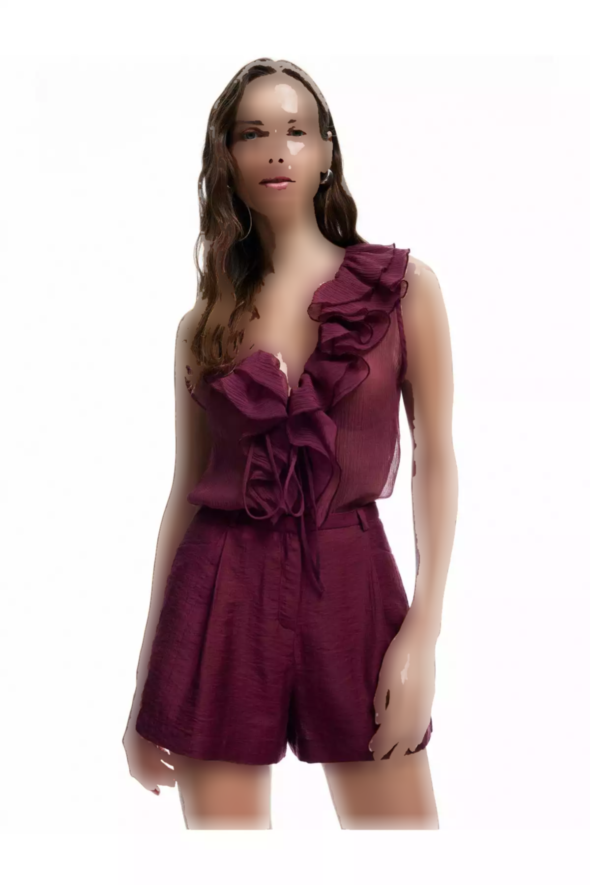 بلوز کرپ یقه هفت طرحدار بدون آستین agazat x برند Koton کد 1753737185