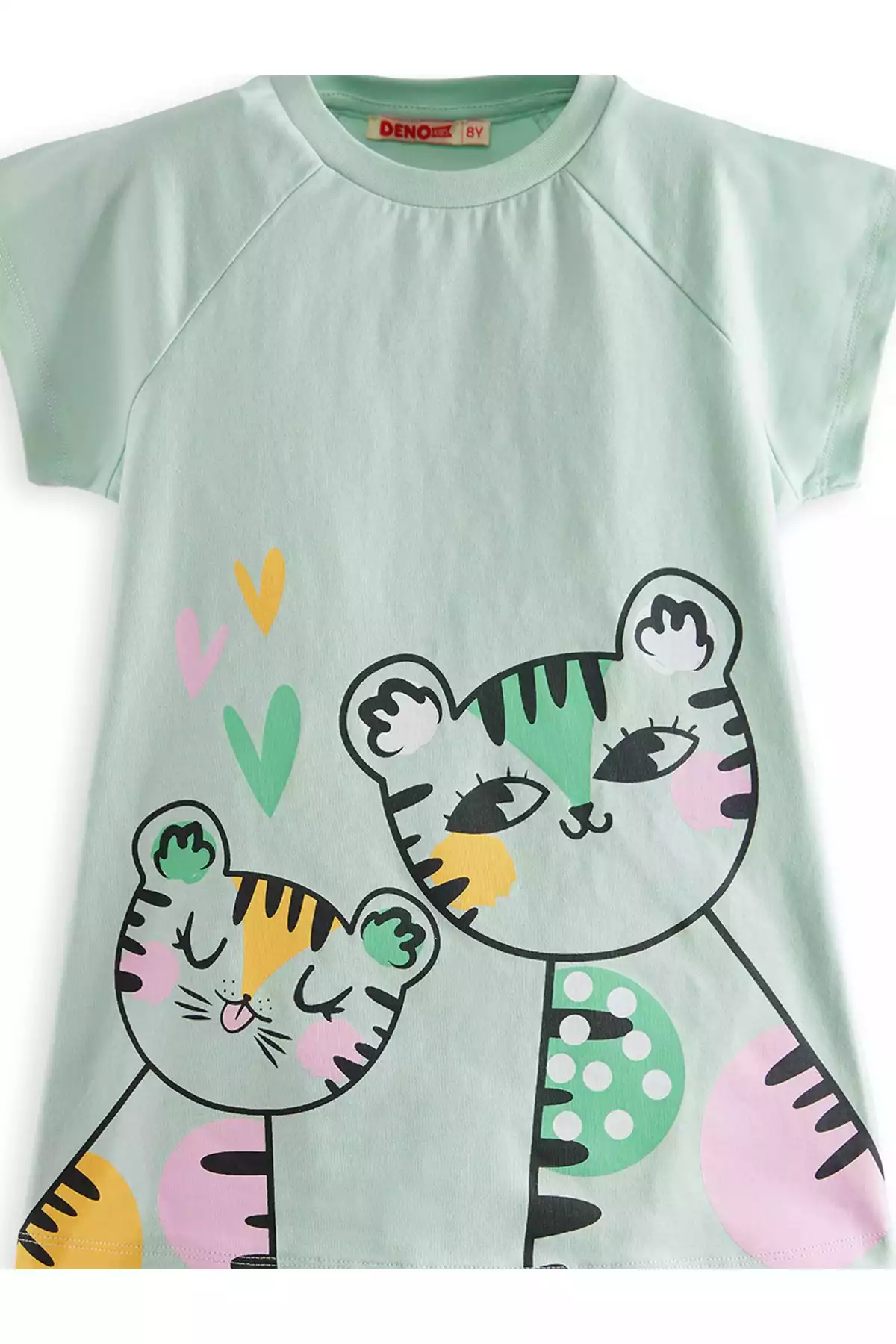 ست تایت تیشرت ببر خال خالی دخترانه برند Denokids کد 1753823465