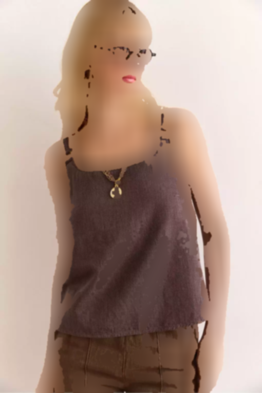 بلوز اکسسوار دار کتان قابل شستشو بند قهوه ای سموری زنانه برند Olalook کد 1753665675