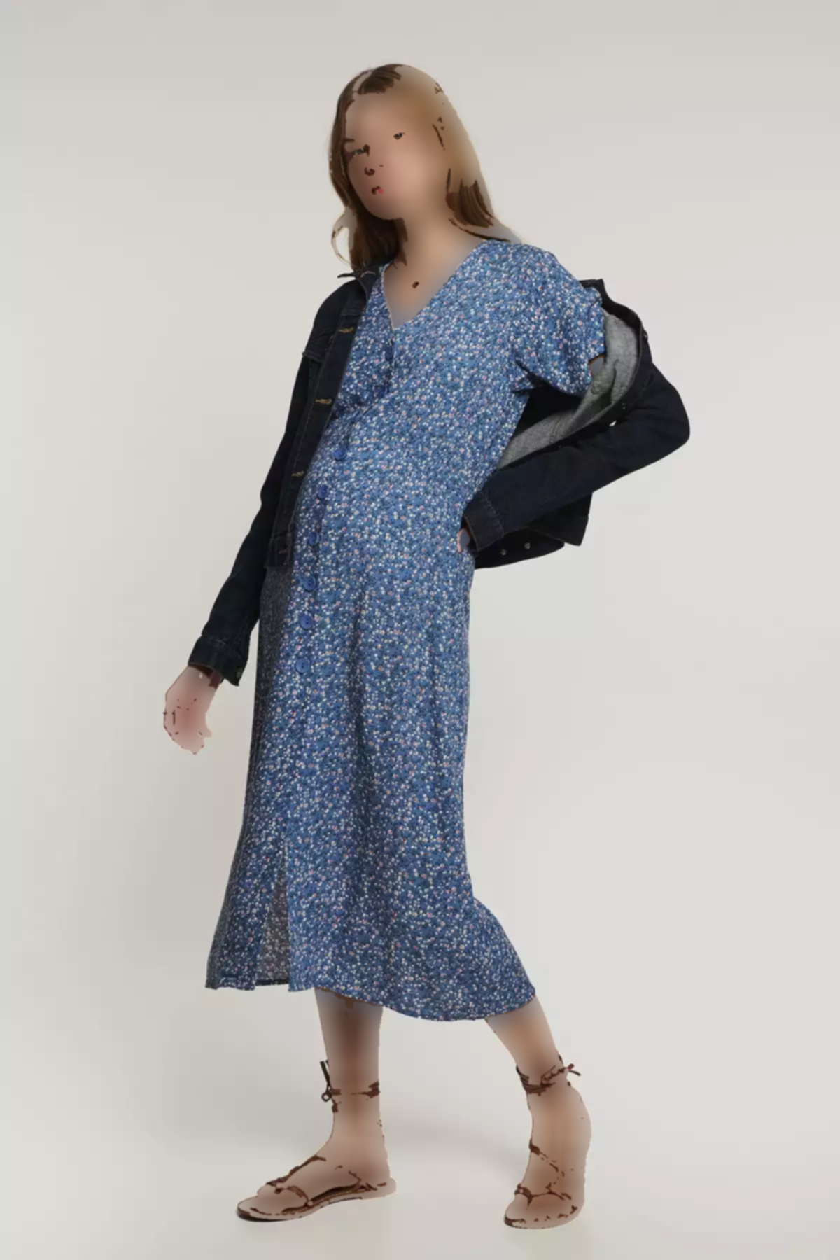 پیراهن آبی بارداری برند Lyn Mama کد 1753850590