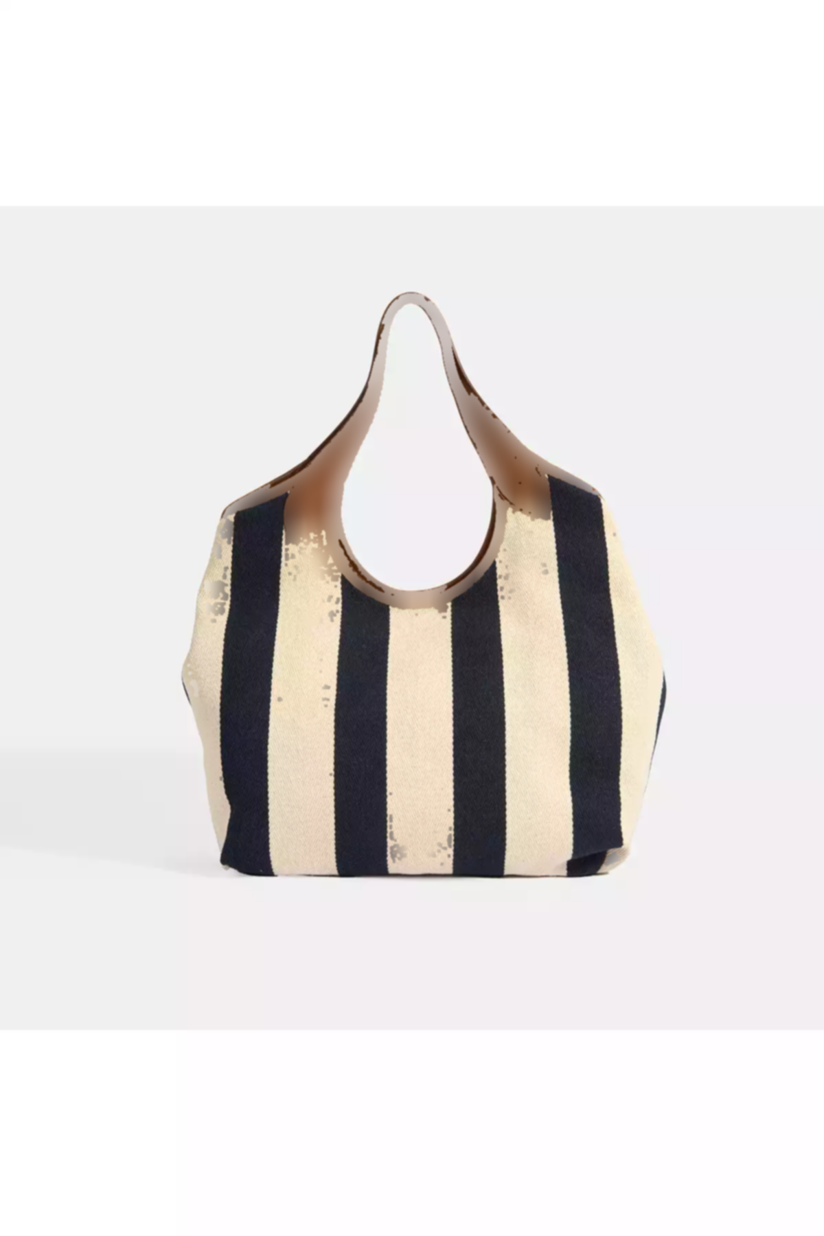 کیف دوشی پارچه راهراه لوگودار سرمه ای زنانه برند Desa کد 1753348343