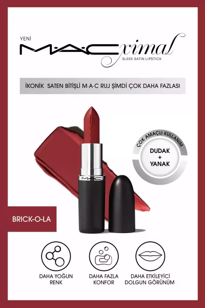 رژ لب ساتن حداکثر برند Mac کد 1753746067