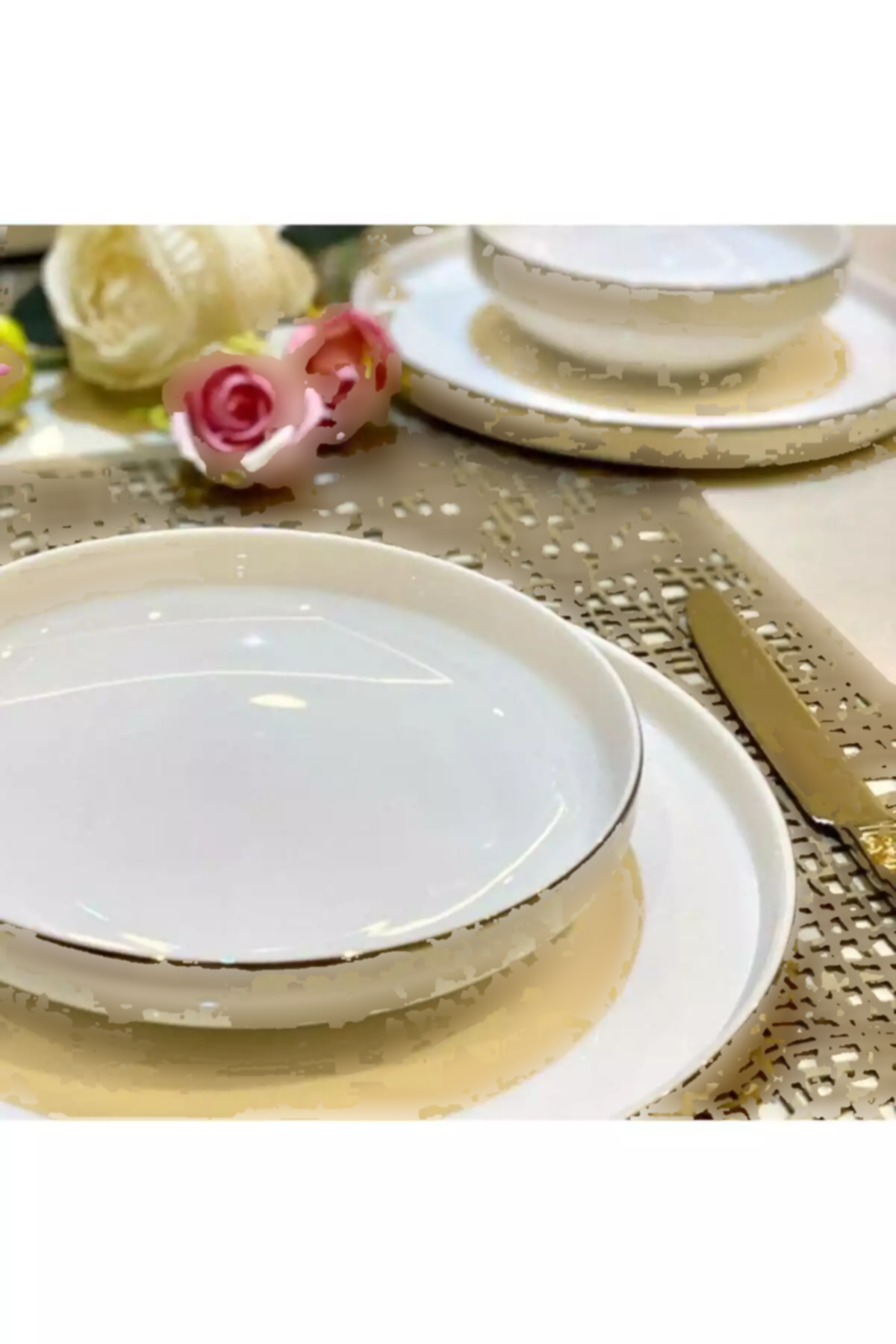 سرویس غذاخوری چینی 24تکه 6نفره نقره ای برند decovien کد 1753907585