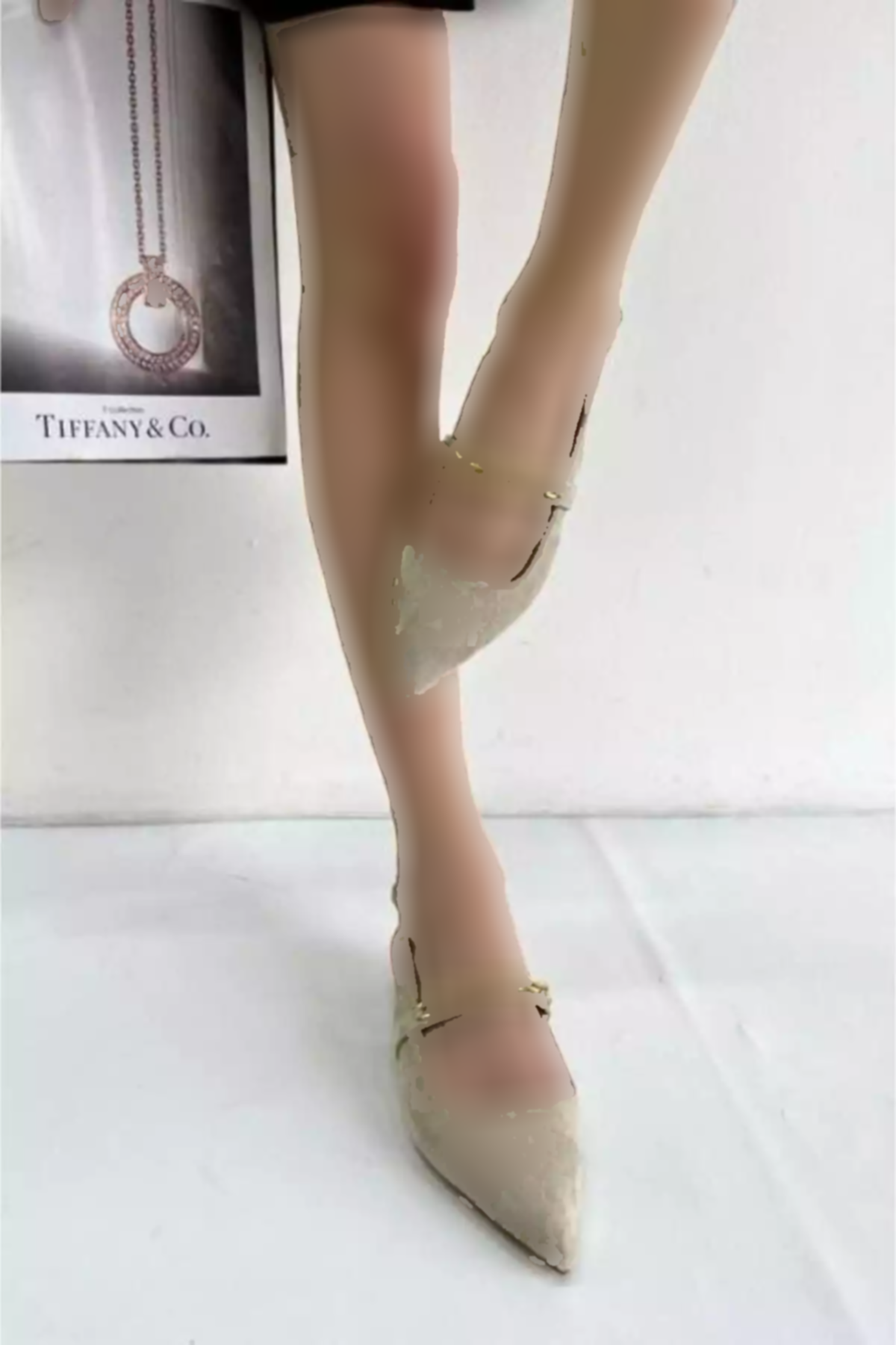 کفش عروسکی جیر روشن بژ برند inizio کد 1753713670