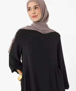 پیراهن برش گشاد طرحدار چیندار رفکا مشکی برند Refka کد 1753723330