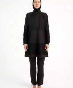 مایو اسلامی پوشیده کامل 1مشکی طرح توری برند Marina کد 1753523106