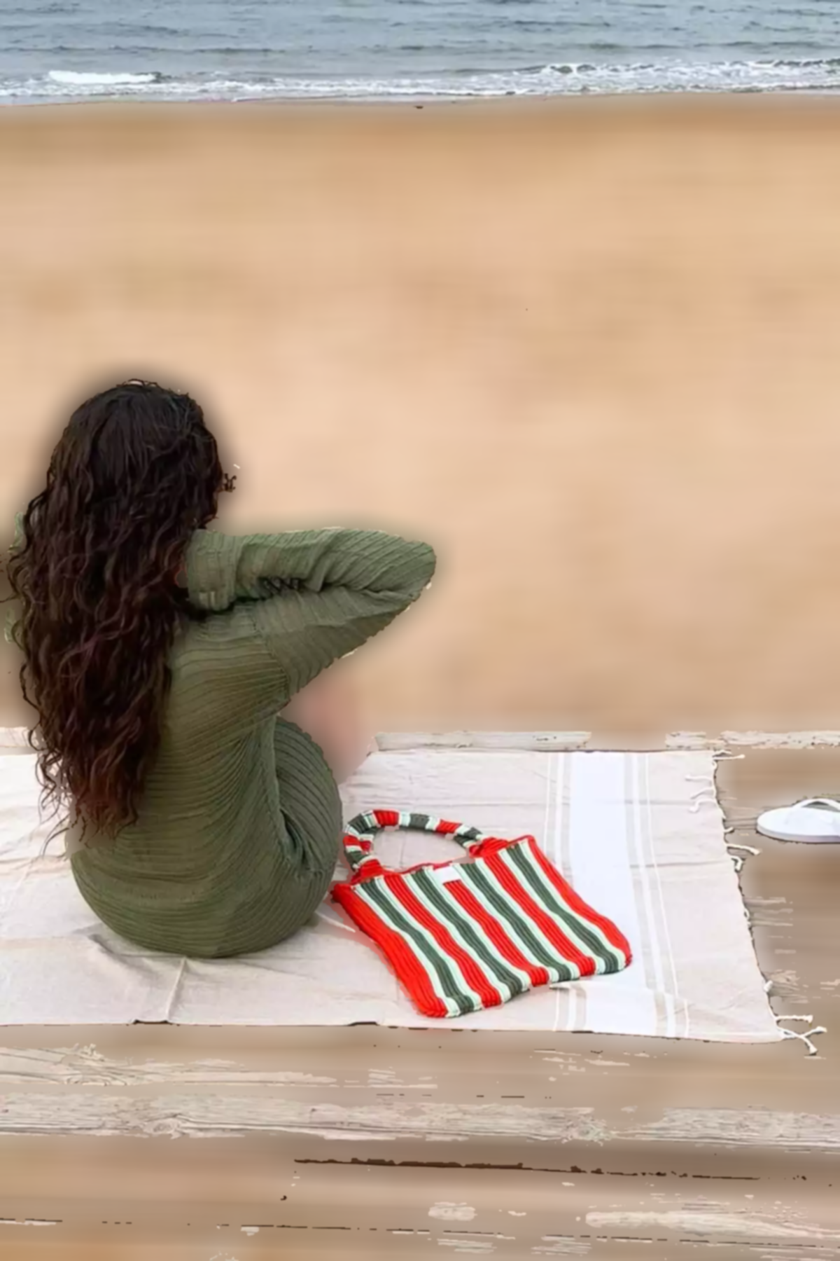 رو مایوای بافتنی کوچک آستین سبز مدل اسپانیایی زنانه برند CHUBA کد 1753695673