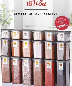 ظرف نگهداری ست 5lt خاکستری آنتراسیت برند Nandy Home کد 1753559770