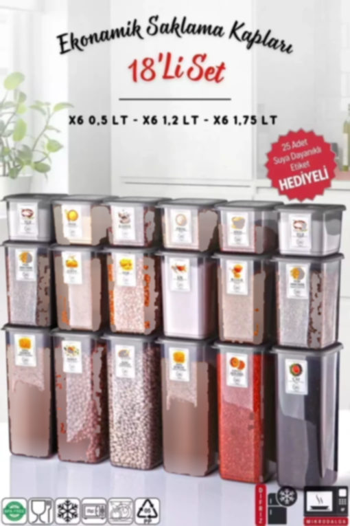 ظرف نگهداری ست 5lt خاکستری آنتراسیت برند Nandy Home کد 1753559770