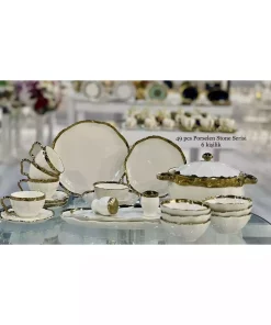 سرویس غذاخوری 6نفره 49تکه سنگی طلایی برند decovien کد 1753907527