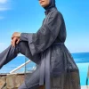 کیمونو ساحلی توری سبک دودی برند Marina کد 1753525865