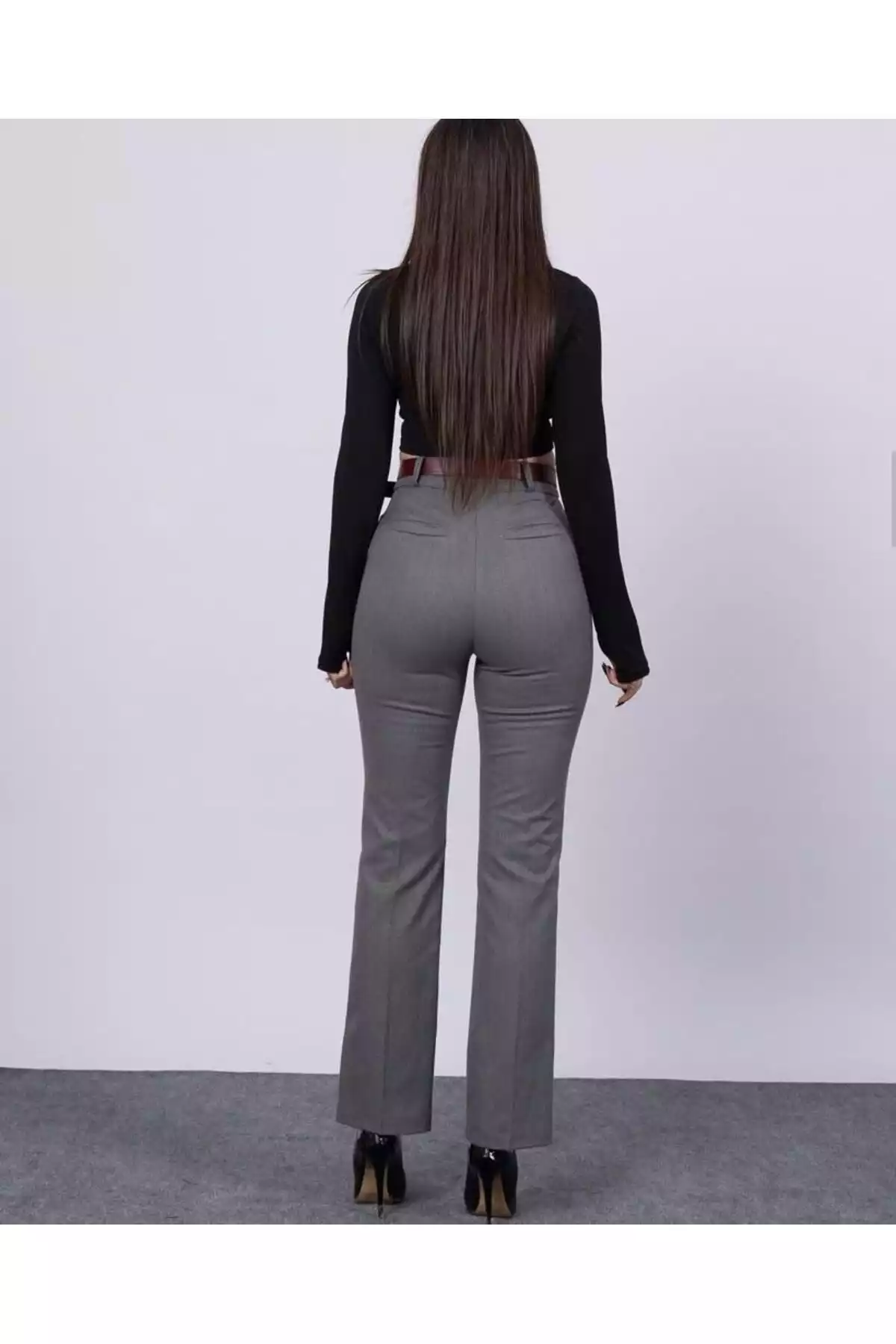 کمربنددار پاچه لوله تفنگی شلوار اسمارت برند Marjinal کد 1753687387