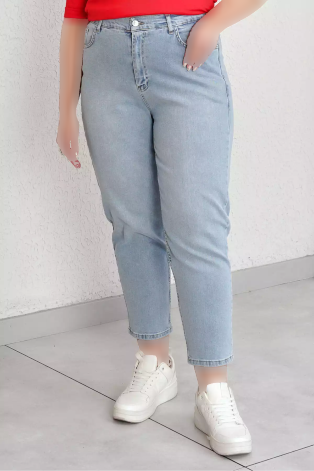 جین دور کمر بلند مام برند Büyük Moda کد 1753846873