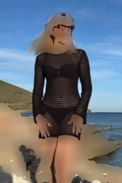 رو مایوای بافتنی کوچک آستین مشکی مدل اسپانیایی زنانه برند CHUBA کد 1753695667