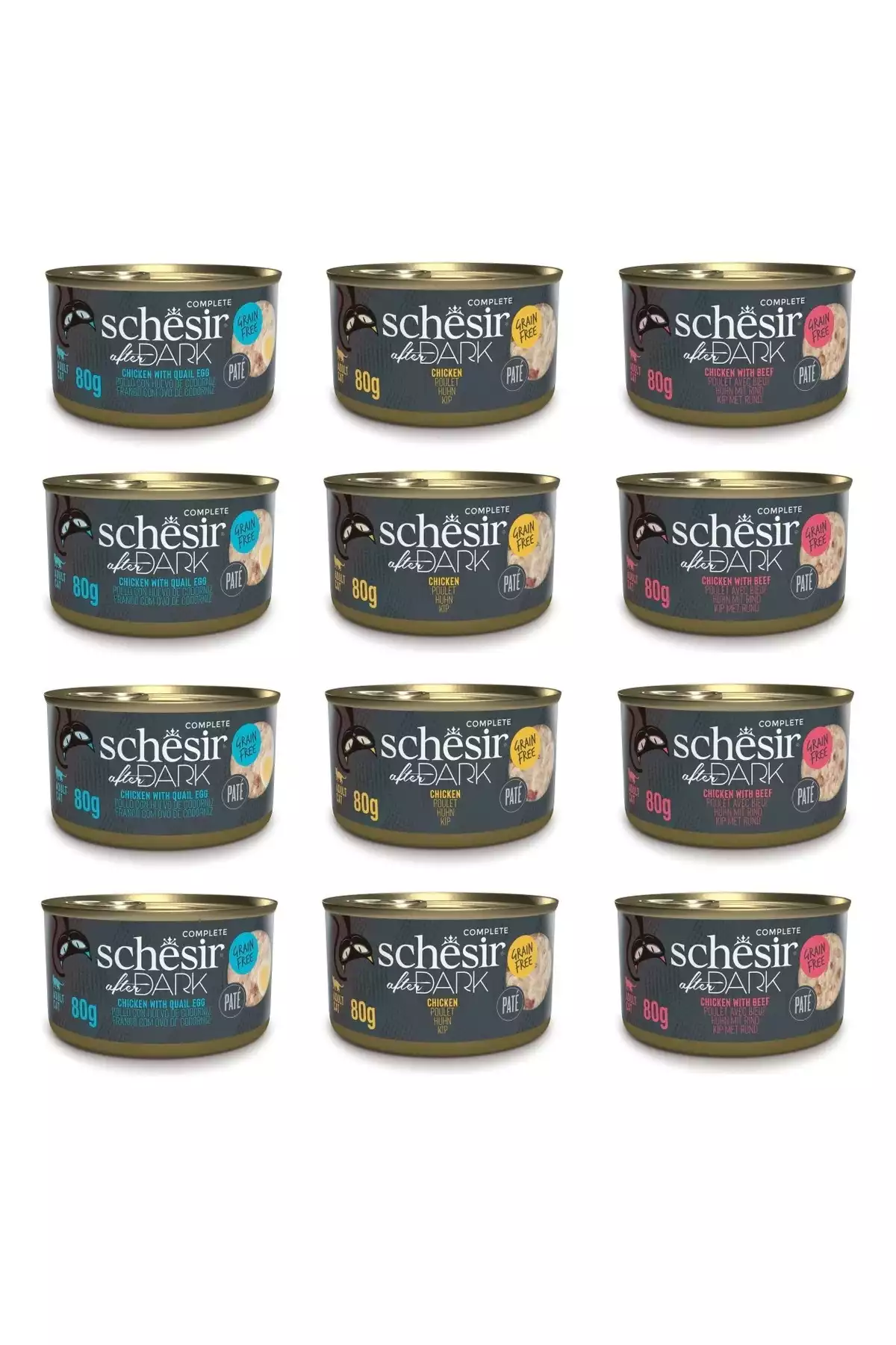 12عدد 80گرم گربه 30 x تیره برند Schesir کد 1753650790
