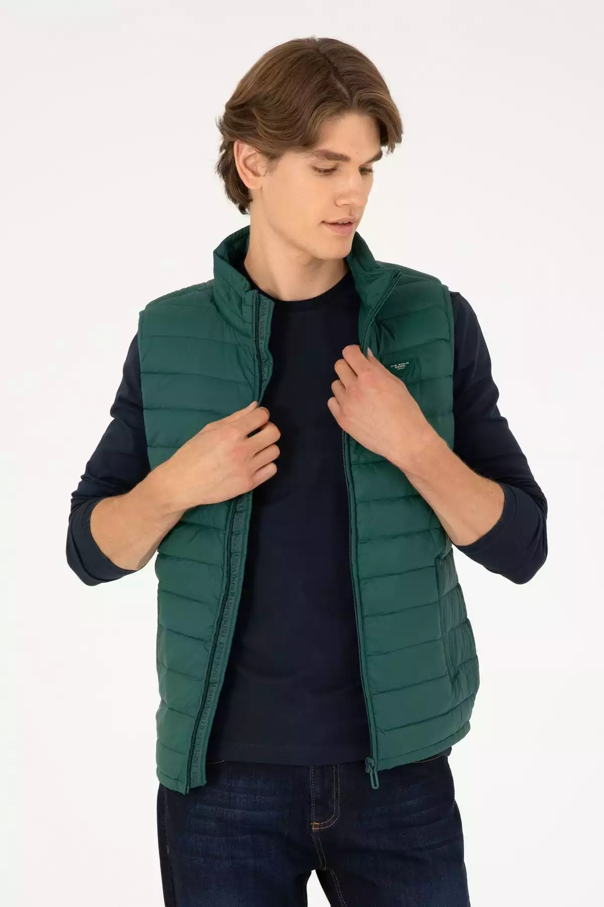 جلیقه سبز تیره مردانه برند U.S. Polo Assn. کد 1753305728