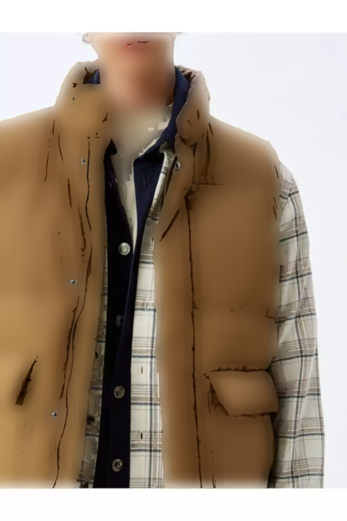 جلیقه اسلیم فیت پفدار یقه ایستاده طرحدار جیبدار دربدار برند Koton کد 1753305671