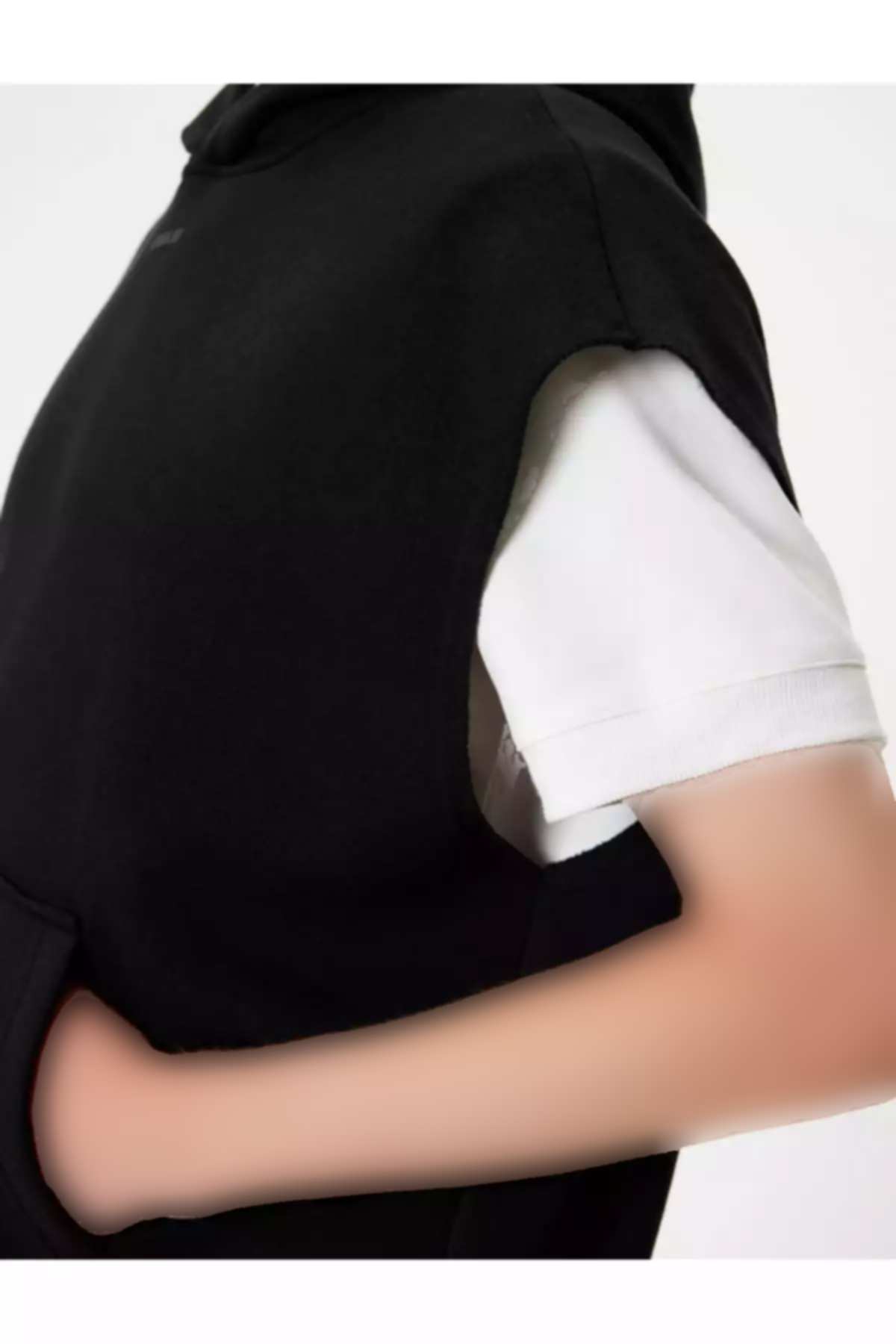 سوییشرت جیب دار گشاد پنبه ای چاپی کلاهدار بدون آستین برند Koton کد 1753305664