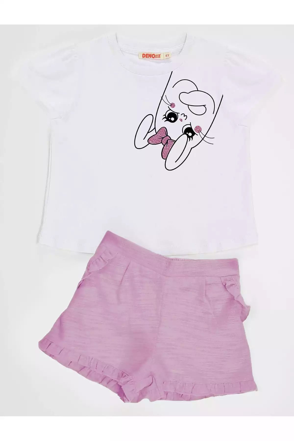 ست شلوارک تیشرت خرگوش دخترانه برند Denokids کد 1753823533