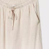 برش کتان گشاد شیری شلوار برند Stradivarius کد 1753351887