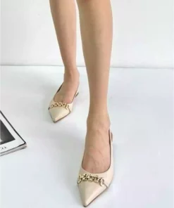 کفش عروسکی سگک دار کرمی برند inizio کد 1753715475