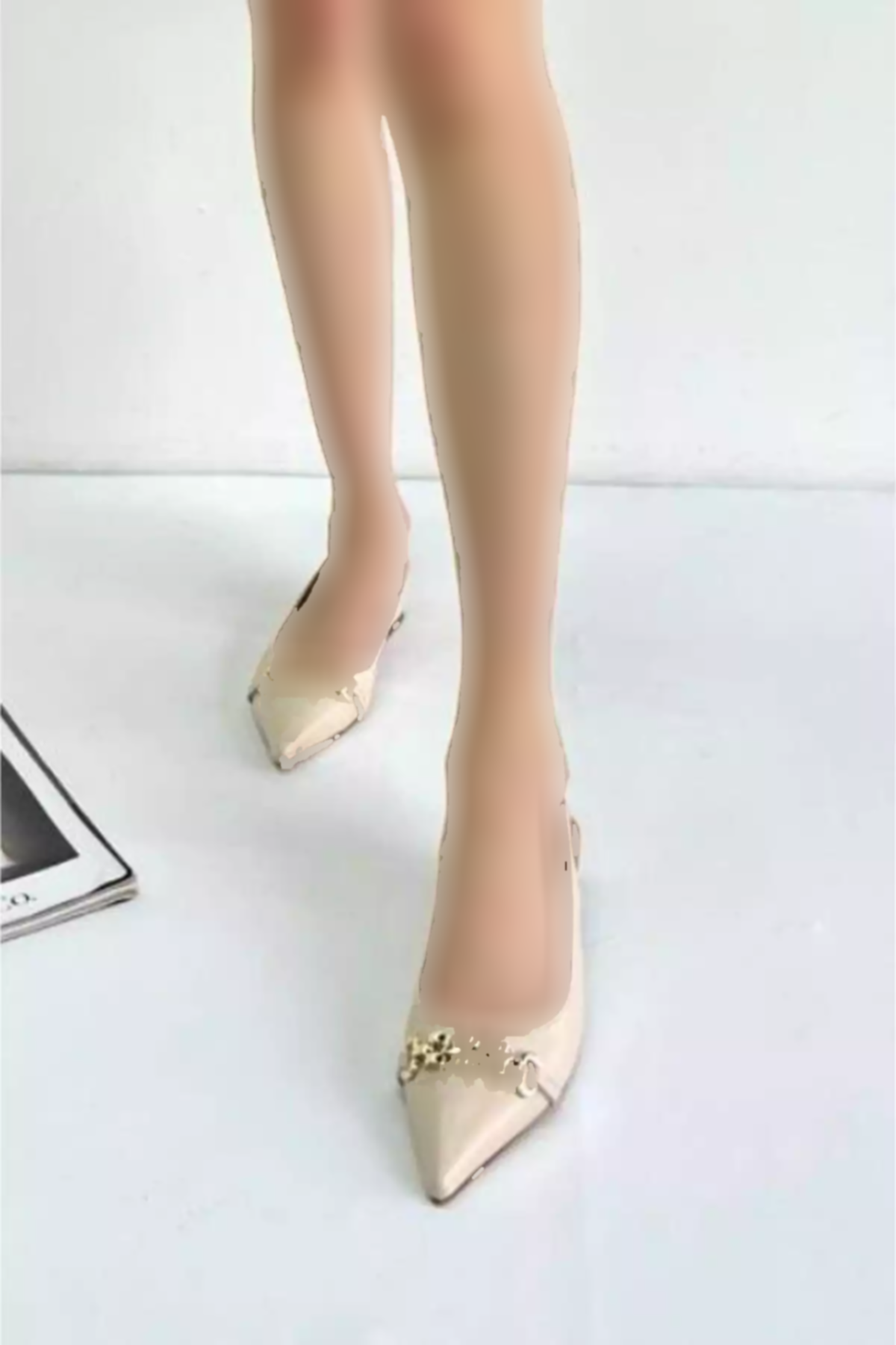 کفش عروسکی سگک دار کرمی برند inizio کد 1753715475