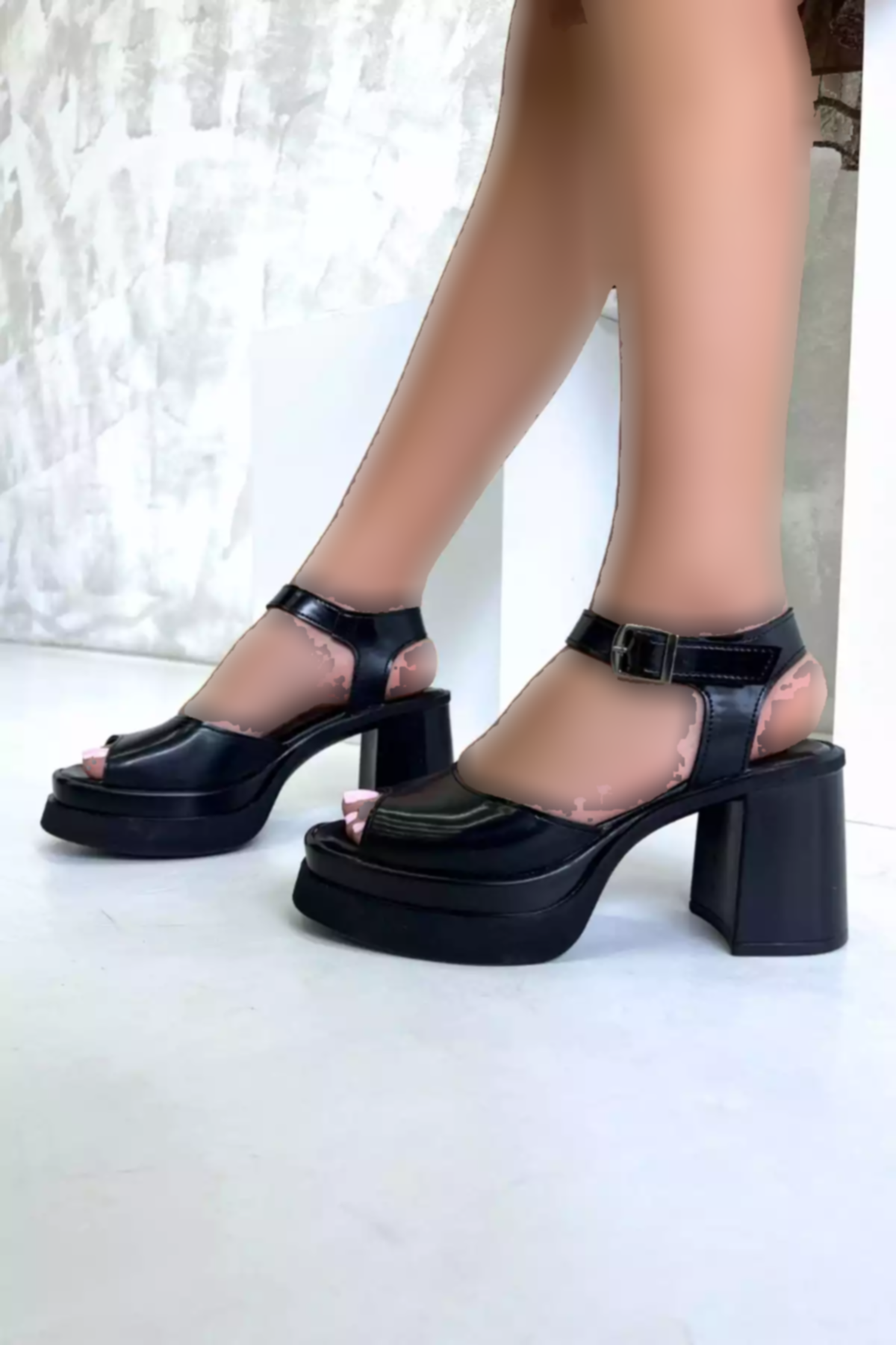 صندل بندی پلتفرم زنانه مشکی برند inizio کد 1753719072