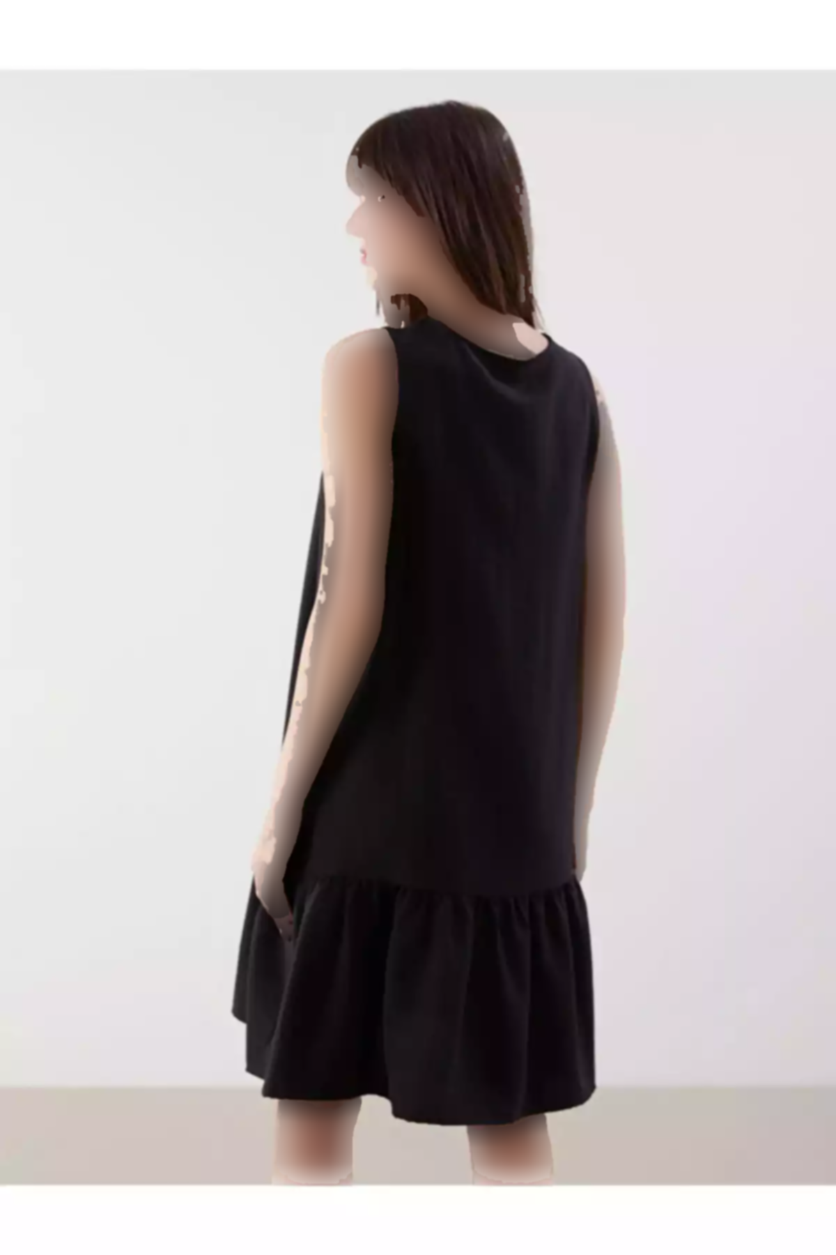 پیراهن راحت یقه گرد مشکی برند LC Waikiki کد 1752545465