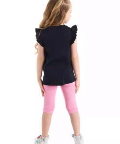 ست تایت تیشرت تک شاخ تابستانی چیندار دخترانه برند Denokids کد 1753823469