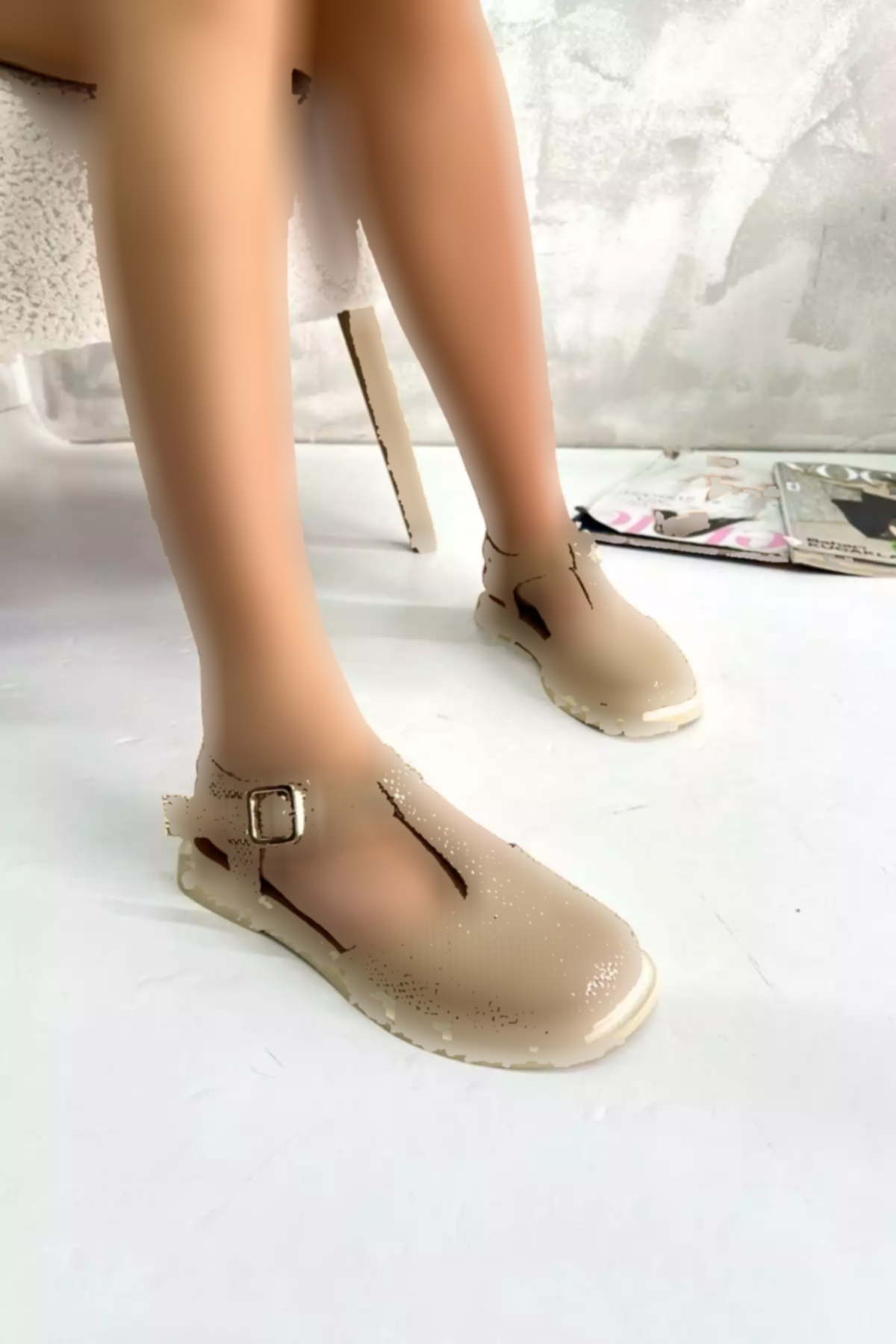 کفش پوشیده حصیری بژ زنانه برند inizio کد 1753716663