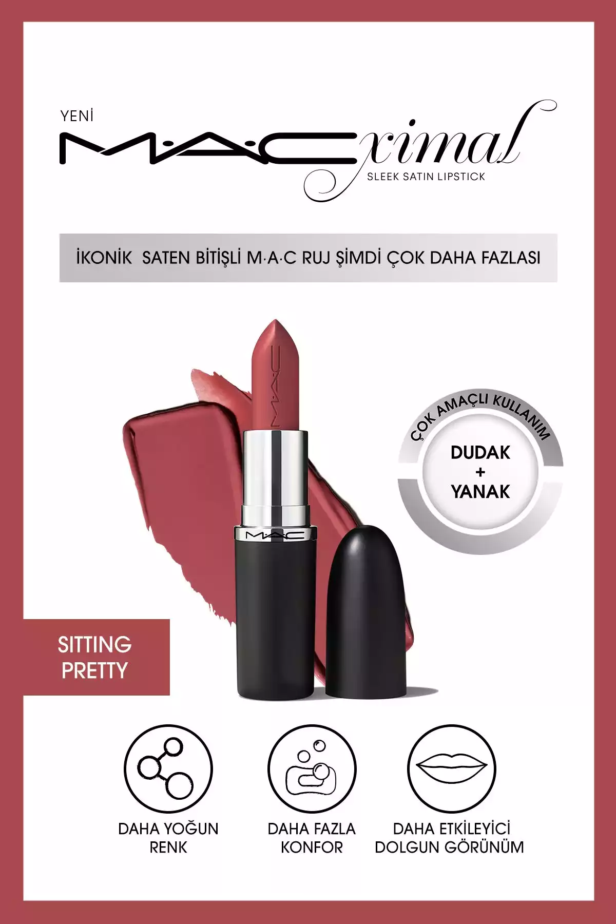 رژ لب ساتن حداکثر برند Mac کد 1753755063