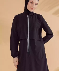 مایو اسلامی پوشیده کامل ساده مشکی برند Marina کد 1753523111